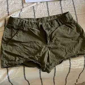 Army green shorts